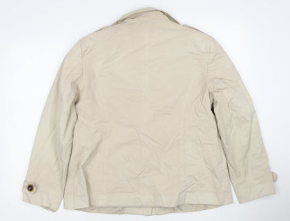 Autonomy Womens Beige Jacket Size 16 Button