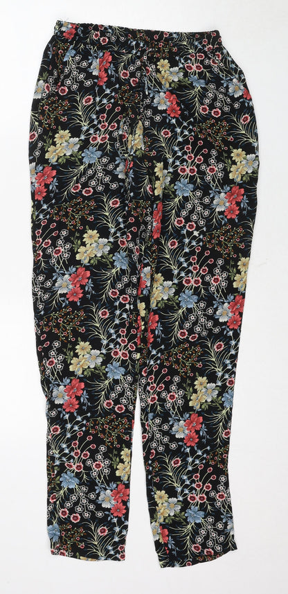 Only Womens Multicoloured Floral Polyester Harem Trousers Size 6 Regular Drawstring