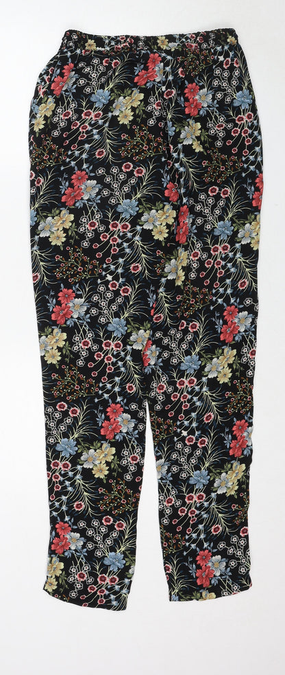 Only Womens Multicoloured Floral Polyester Harem Trousers Size 6 Regular Drawstring