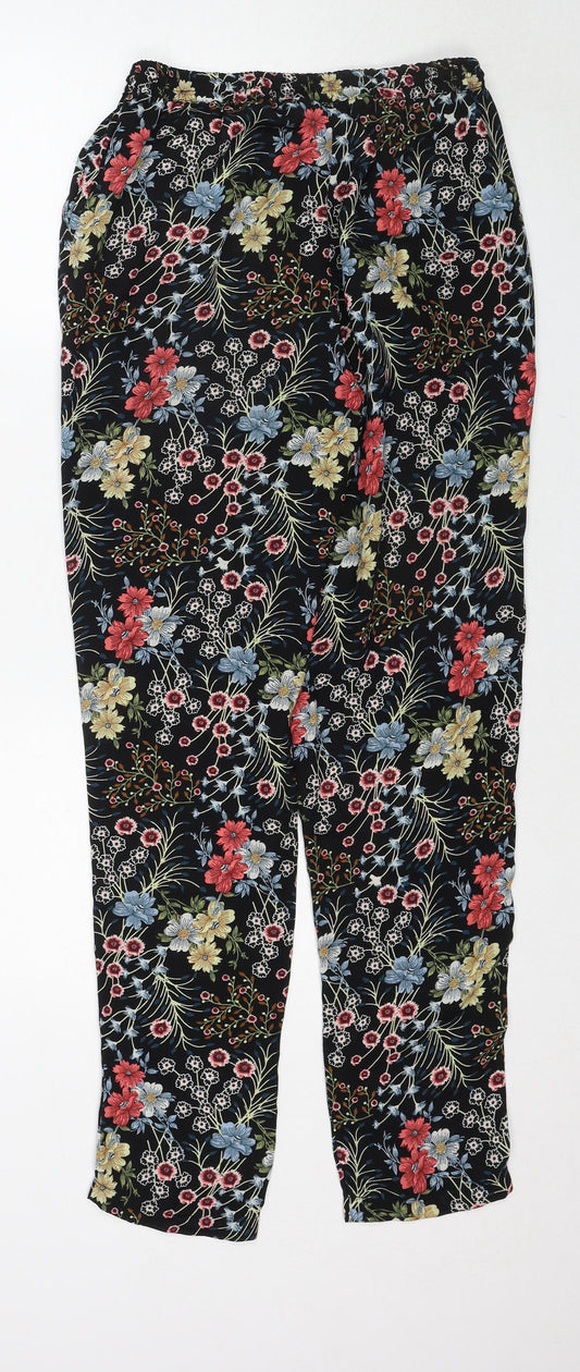 Only Womens Multicoloured Floral Polyester Harem Trousers Size 6 Regular Drawstring