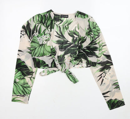 Womens UK Size 8 PRETTYLITTLETHING Multicoloured Cropped Blouse