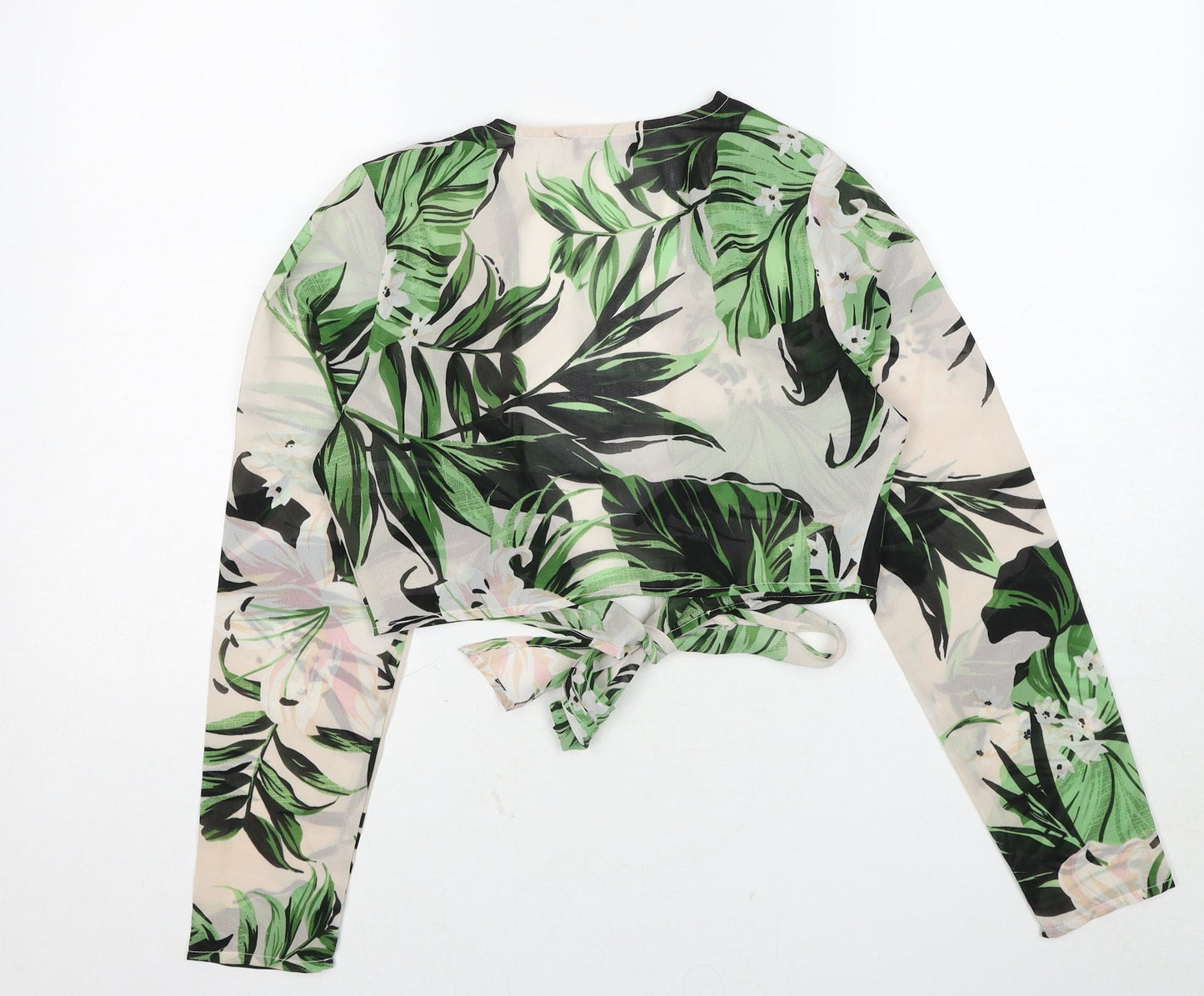 Womens UK Size 8 PRETTYLITTLETHING Multicoloured Cropped Blouse