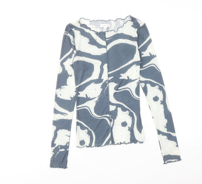 Womens UK Size 8 Topshop Blue Basic Blouse