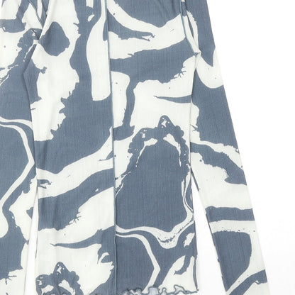 Womens UK Size 8 Topshop Blue Basic Blouse