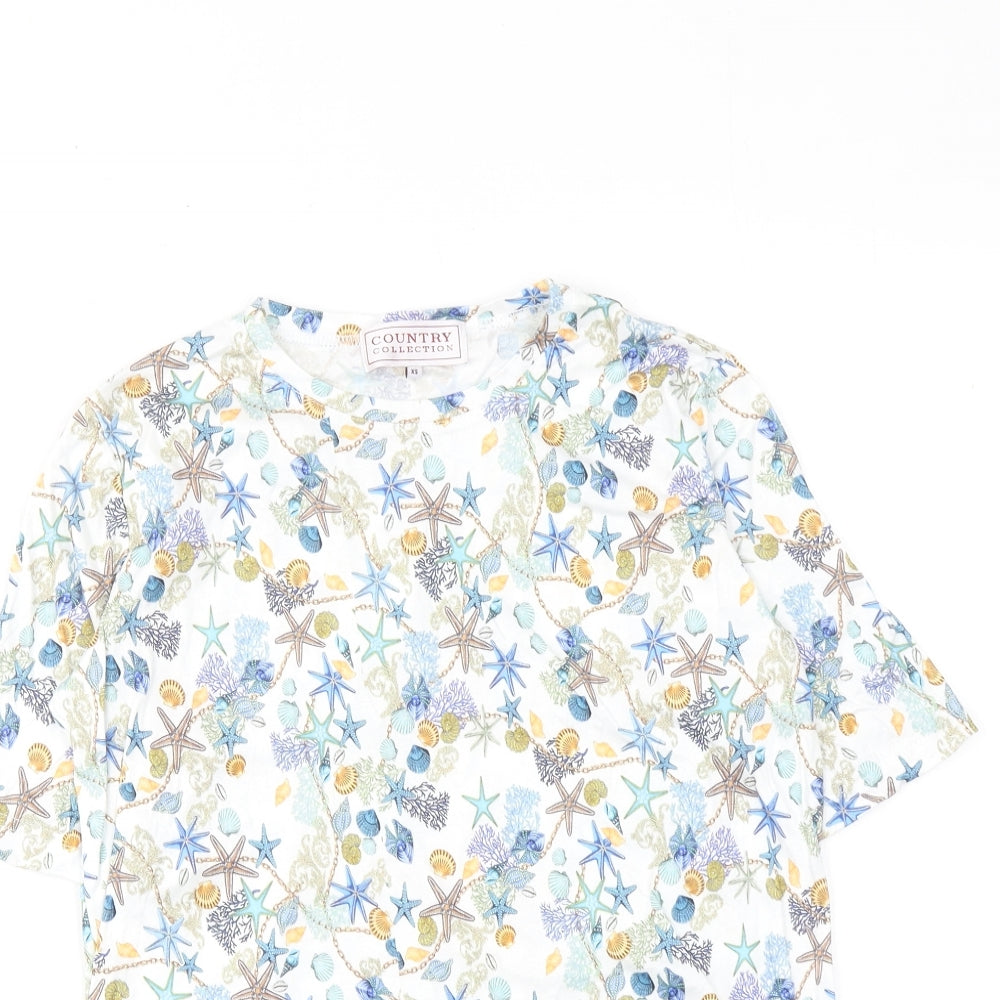 Womens UK Size XS Country Collection Multicoloured Basic Blouse