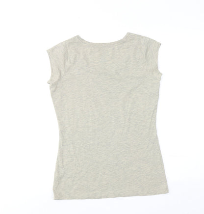Womens UK Size S Element Green Basic T-Shirt