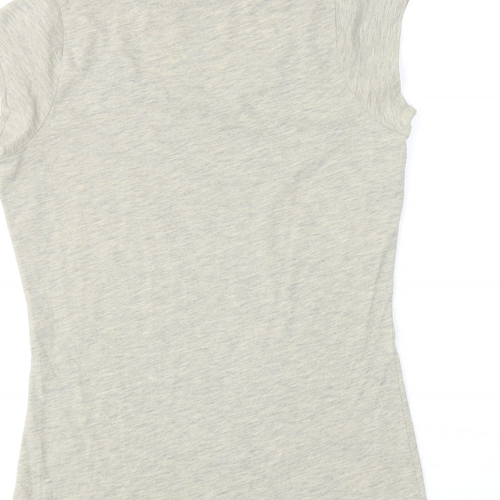 Womens UK Size S Element Green Basic T-Shirt