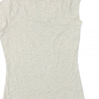 Womens UK Size S Element Green Basic T-Shirt