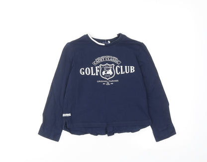 Original Marines Boys Blue Cotton Basic T-Shirt Size 6-7 Years Round Neck Button - Golf Club