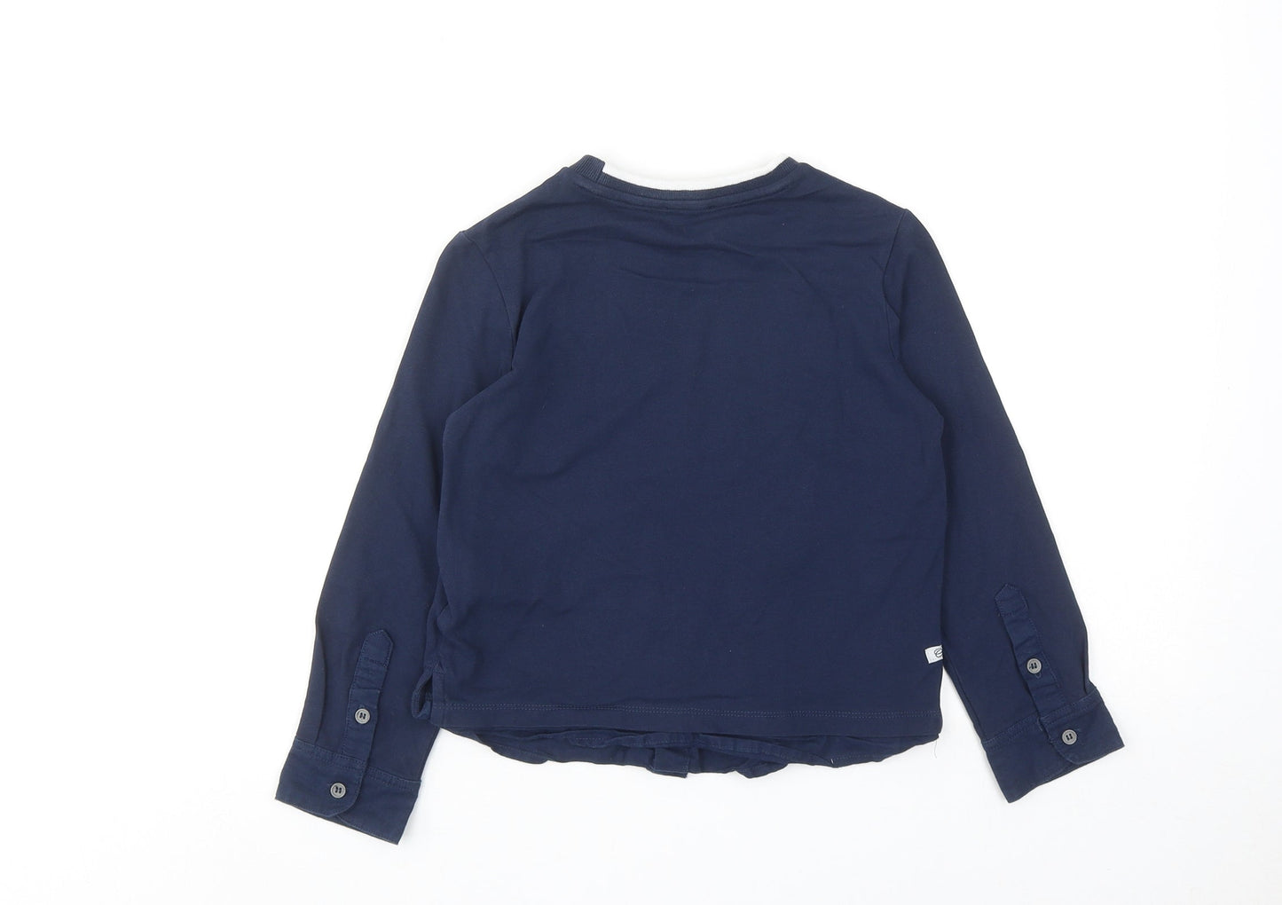 Original Marines Boys Blue Cotton Basic T-Shirt Size 6-7 Years Round Neck Button - Golf Club