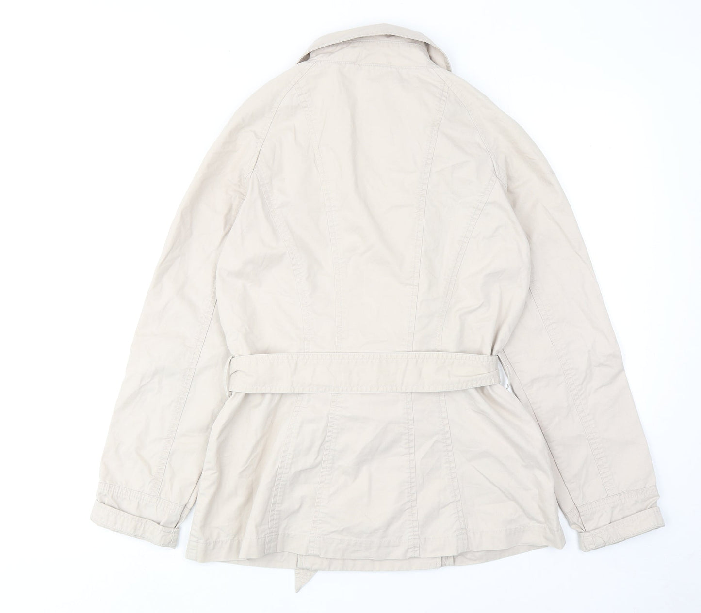 Womens UK Size 8 Boohoo Beige Trench Coat