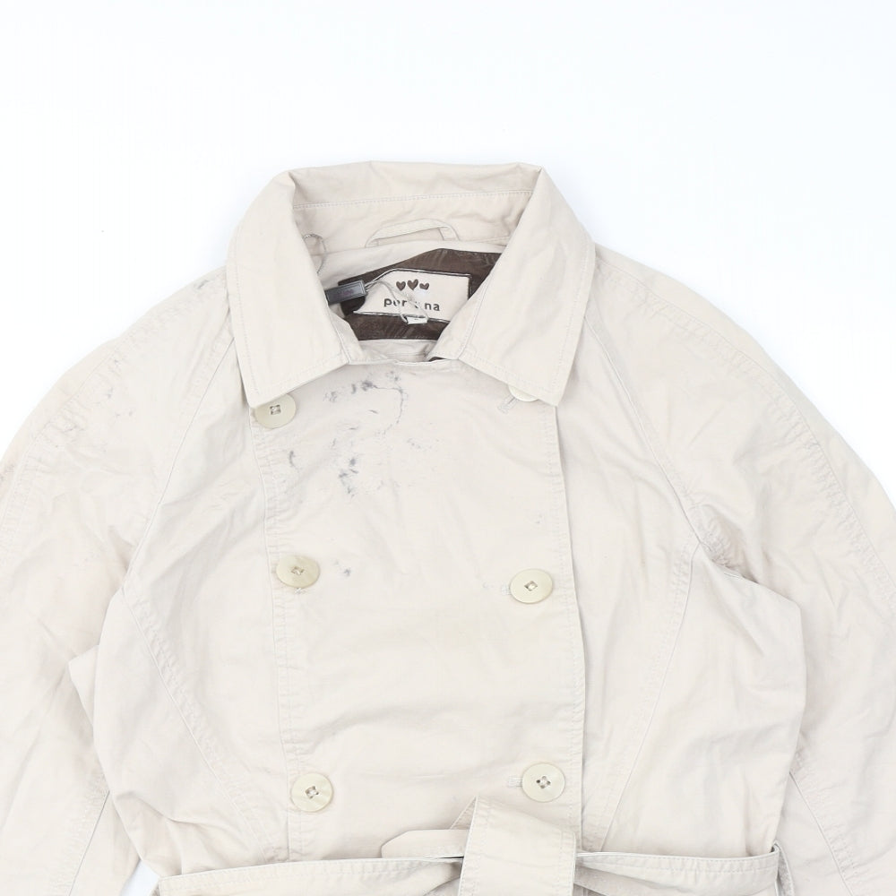Womens UK Size 8 Boohoo Beige Trench Coat
