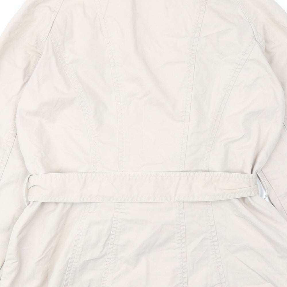 Womens UK Size 8 Boohoo Beige Trench Coat