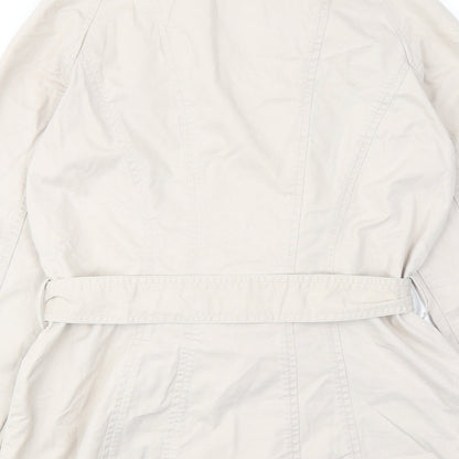 Womens UK Size 8 Boohoo Beige Trench Coat