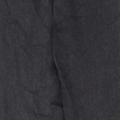 New Look Womens Grey Cotton Tapered Jeans Size 10 Regular Zip