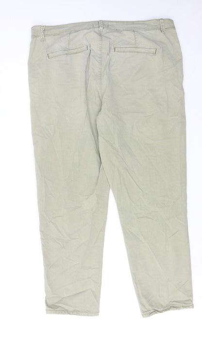 Womens UK Size 18 Principles Regular Fit  Green Trousers