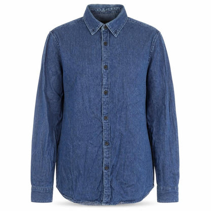 Villain Womens Blue Cotton Basic Button-Up Size M Collared