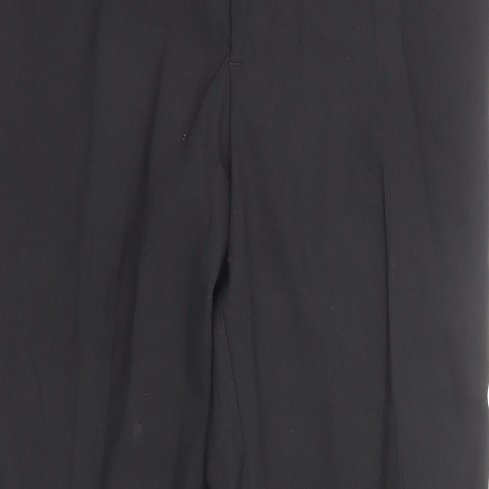 Dunnes Stores Mens Black Polyester Dress Pants Trousers Size 34 in Regular Zip