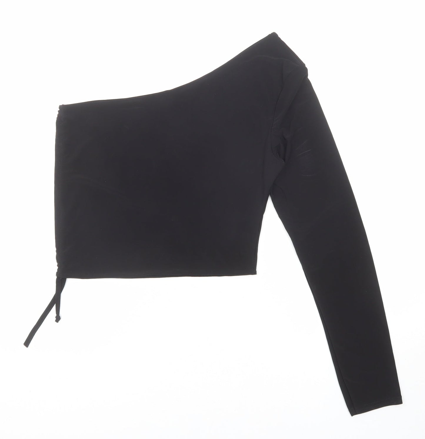 Womens UK Size 14 PRETTYLITTLETHING Black Basic Blouse