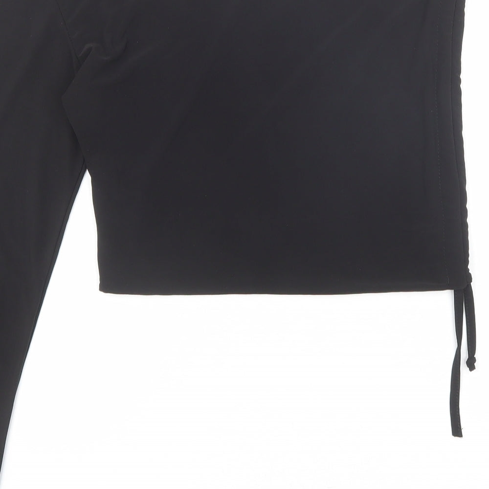 Womens UK Size 14 PRETTYLITTLETHING Black Basic Blouse