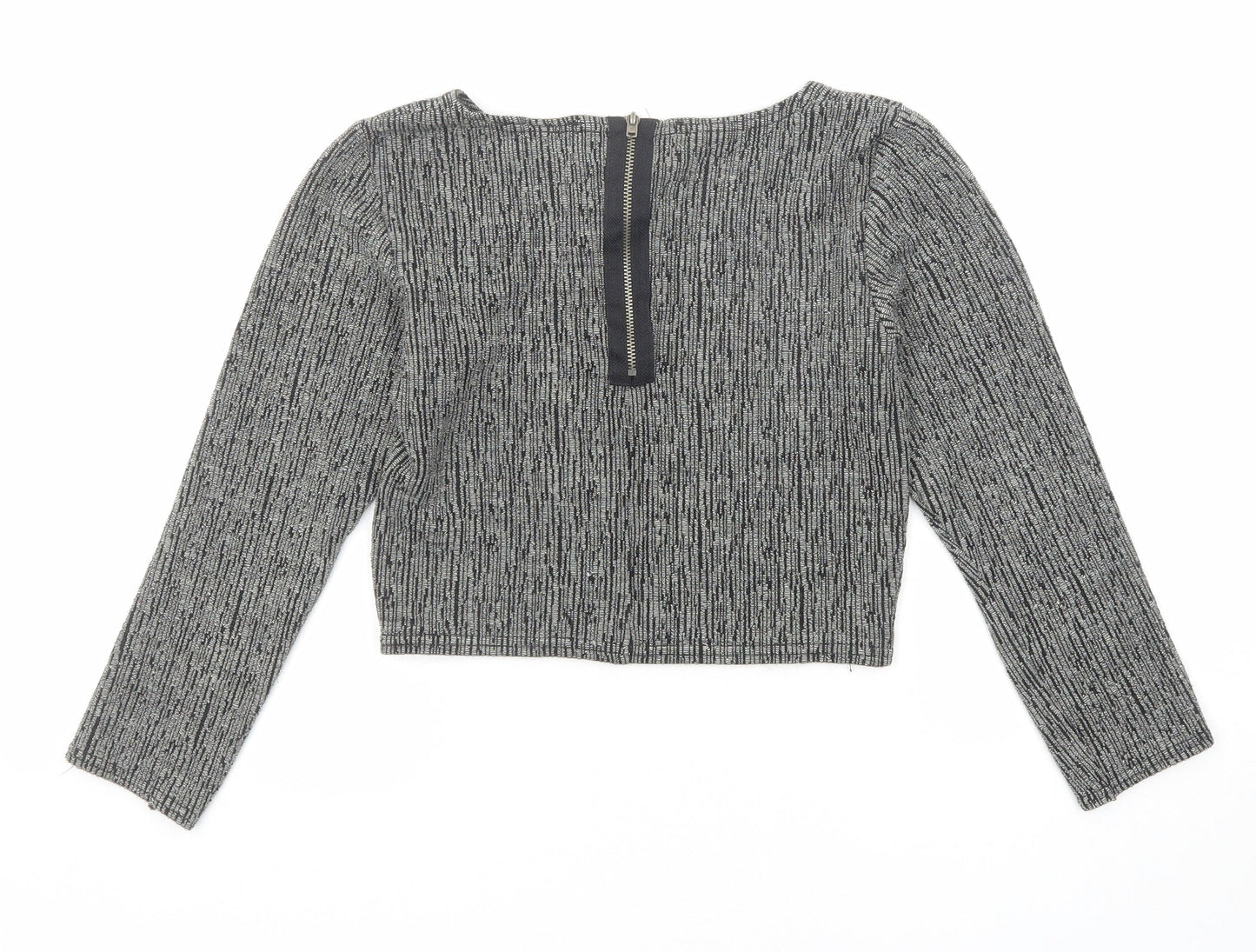 Womens UK Size S Sparkle & Fade Black Pullover Jumper