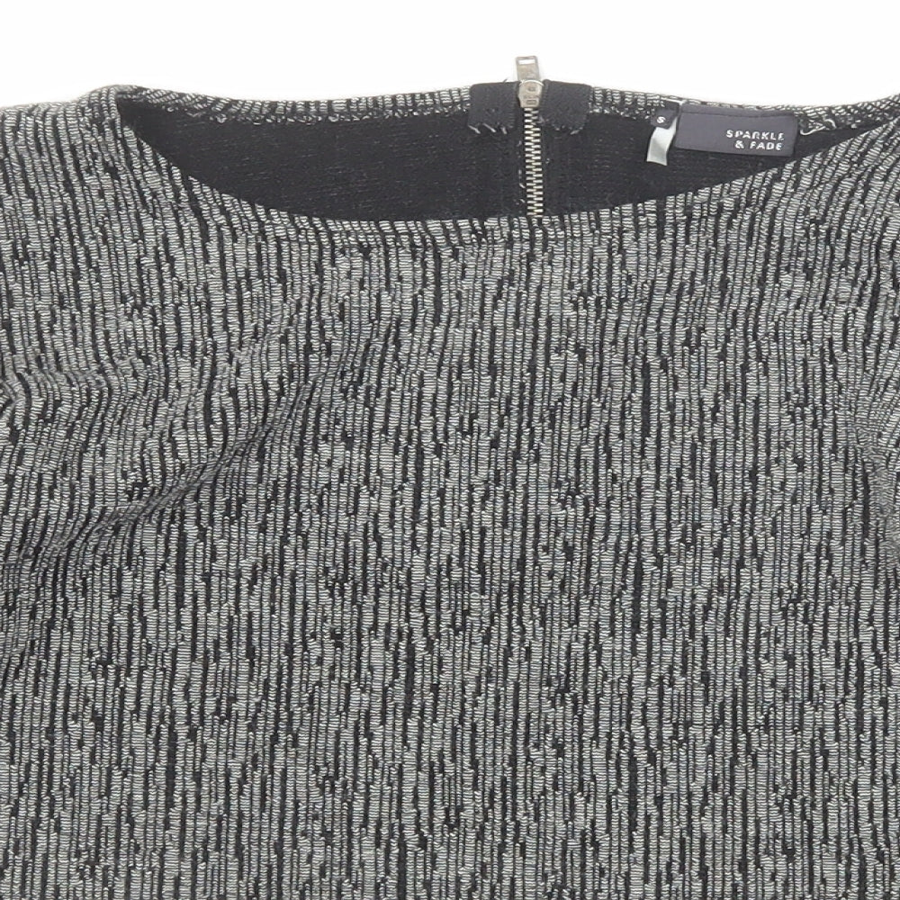 Womens UK Size S Sparkle & Fade Black Pullover Jumper