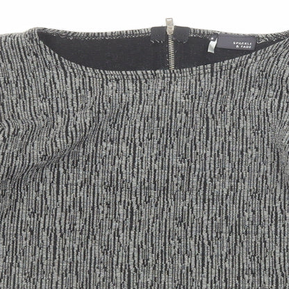 Womens UK Size S Sparkle & Fade Black Pullover Jumper