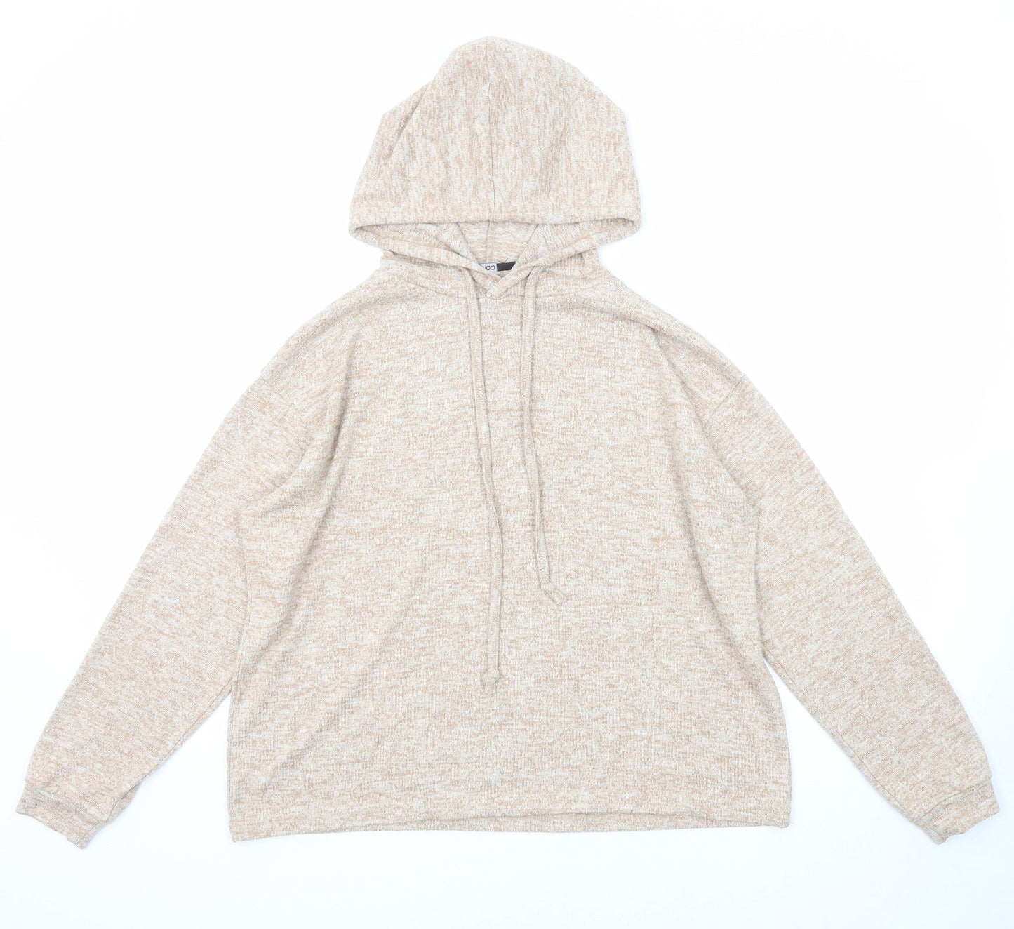 Boohoo Womens Brown Viscose Pullover Hoodie Size 10 Pullover