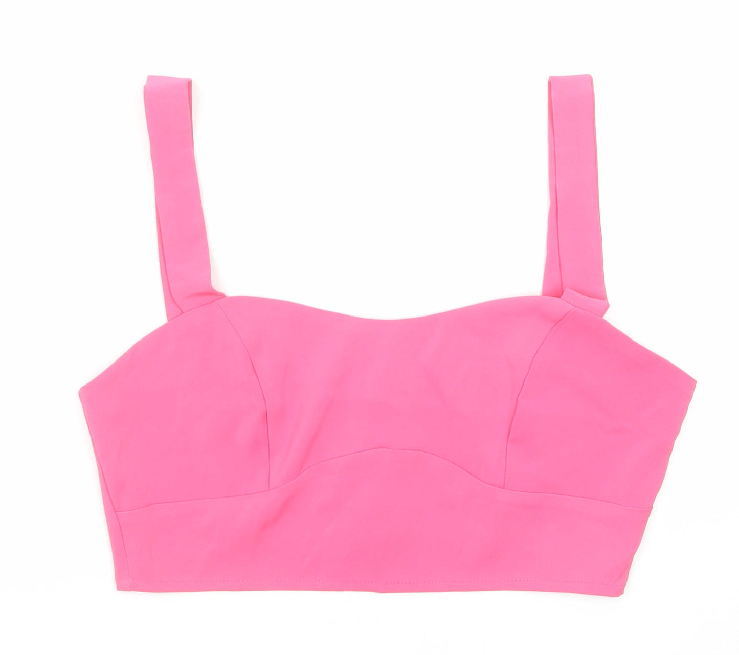Womens UK Size 10 Reclaimed Vintage Pink Cropped Tank