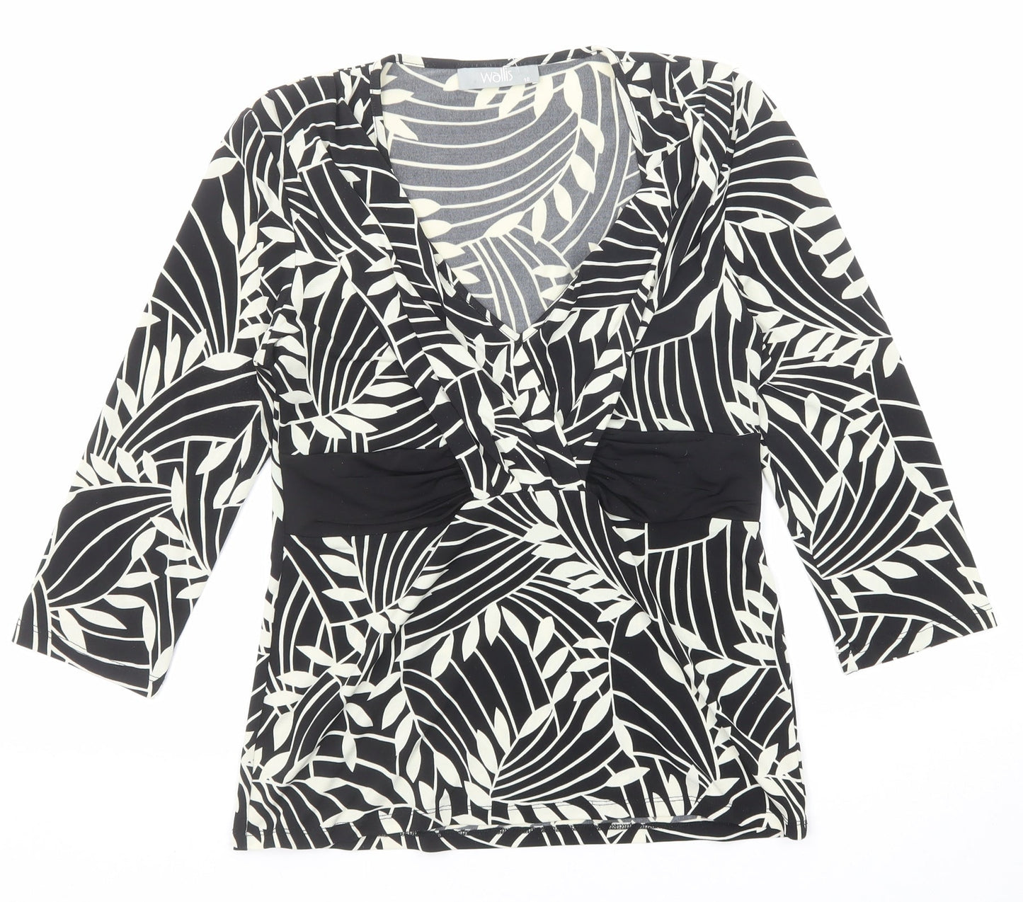 Womens UK Size 10 Wallis Black Basic Blouse