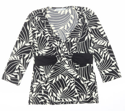 Womens UK Size 10 Wallis Black Basic Blouse