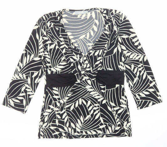 Womens UK Size 10 Wallis Black Basic Blouse