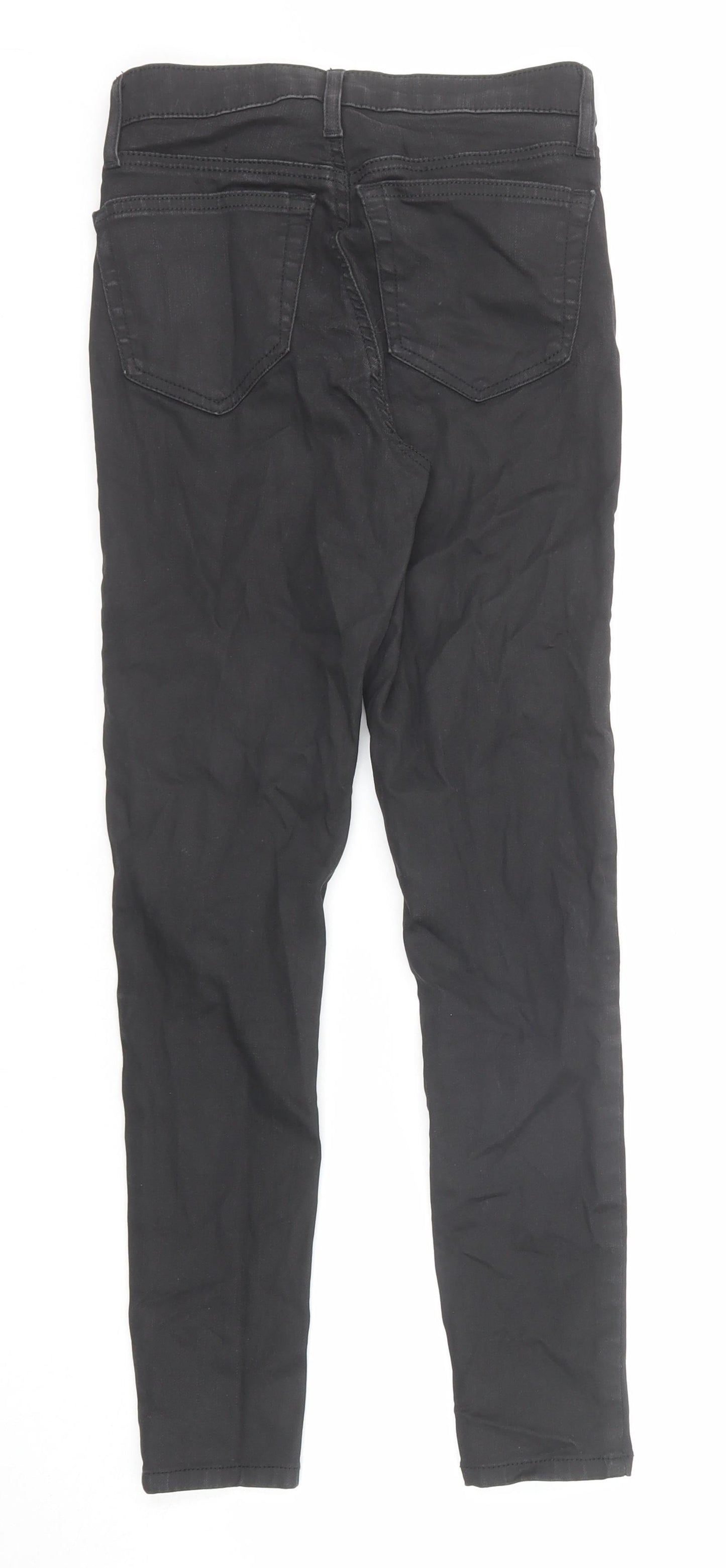 Topshop Womens Black Cotton Skinny Jeans Size 26 in L30 in Regular Zip