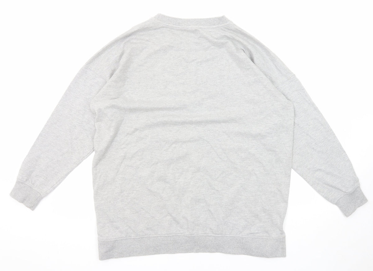 AX Paris Womens Grey Polyester Pullover Sweatshirt Size S Pullover - Size S-M