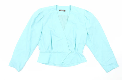 Match Set Womens Blue Jacket Blazer Size 12 Button