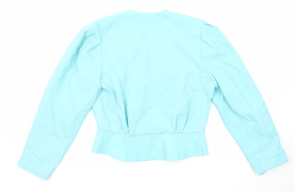 Match Set Womens Blue Jacket Blazer Size 12 Button