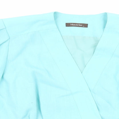 Match Set Womens Blue Jacket Blazer Size 12 Button
