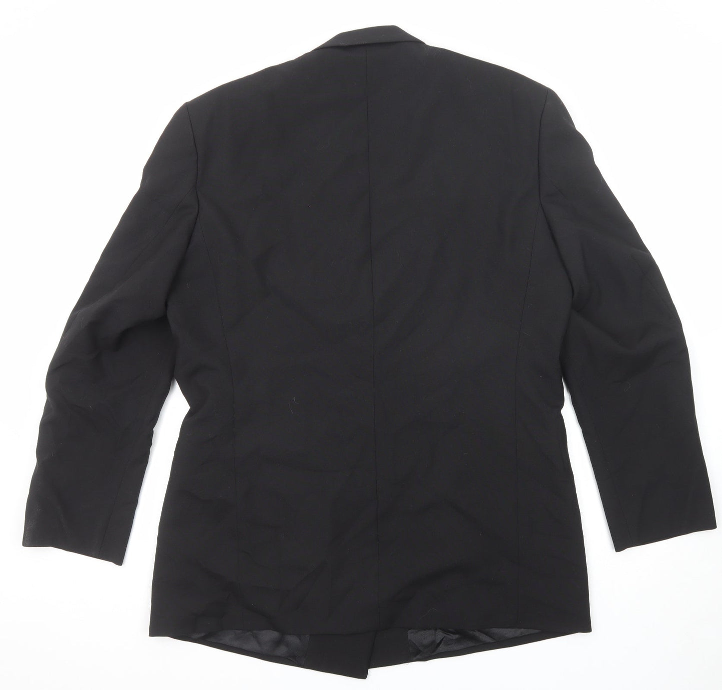 Leonards Mens Black Polyester Jacket Suit Jacket Size 42 Regular