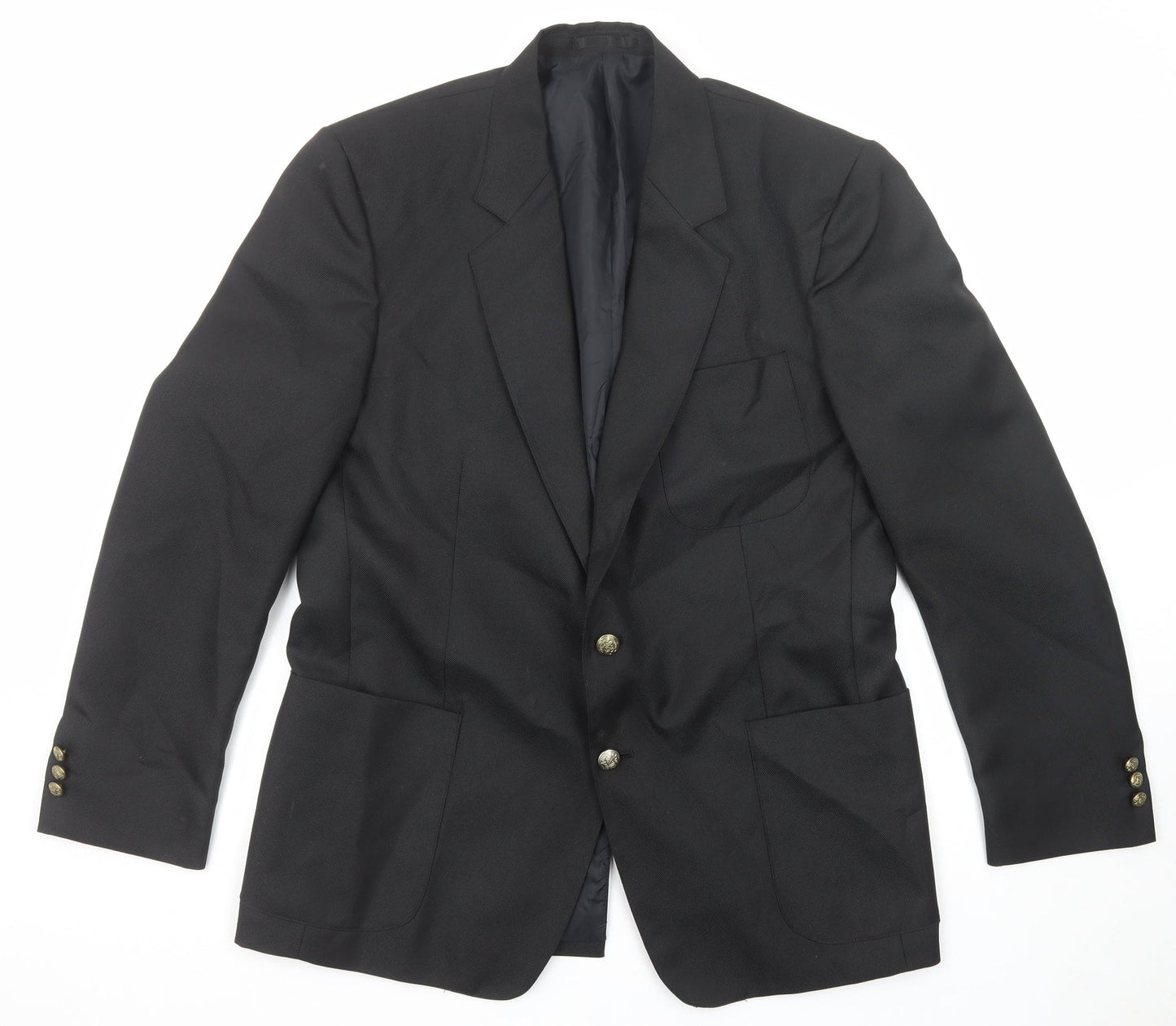 Mens UK Size 42 Essentials Regular Black Suit Jacket