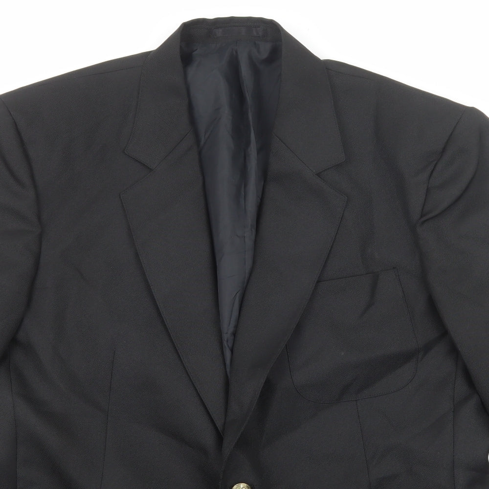Mens UK Size 42 Essentials Regular Black Suit Jacket