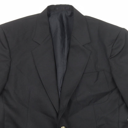 Mens UK Size 42 Essentials Regular Black Suit Jacket
