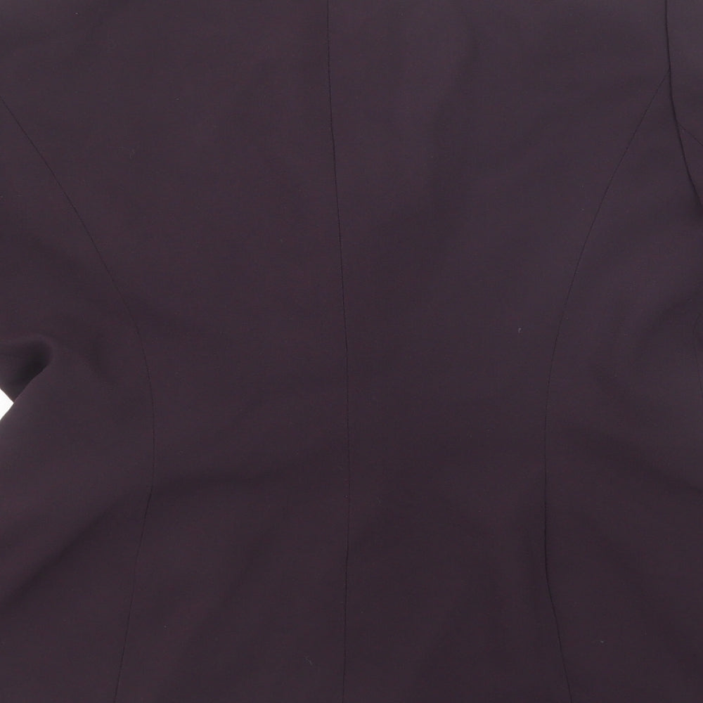 Country Casuals Womens Purple Jacket Blazer Size 12 Button - Lace Embroidery