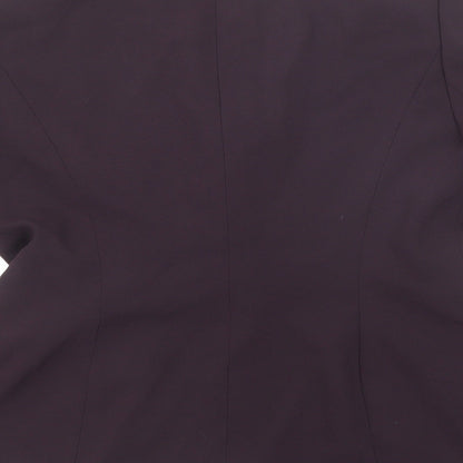 Country Casuals Womens Purple Jacket Blazer Size 12 Button - Lace Embroidery