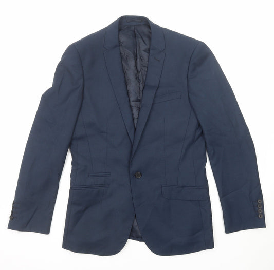 Mens UK Size 36 Harry Brown Regular Blue Suit Jacket