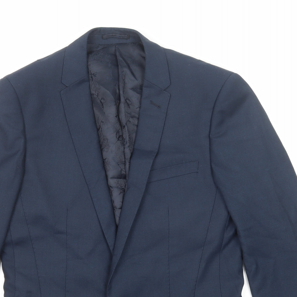 Mens UK Size 36 Harry Brown Regular Blue Suit Jacket
