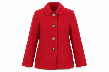 Womens UK Size 10 BHS Red Pea Coat
