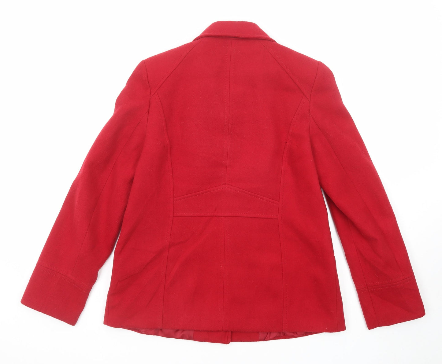 Womens UK Size 10 BHS Red Pea Coat