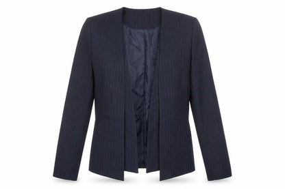 NEXT Womens Blue Striped Polyester Jacket Blazer Size 12 - Open