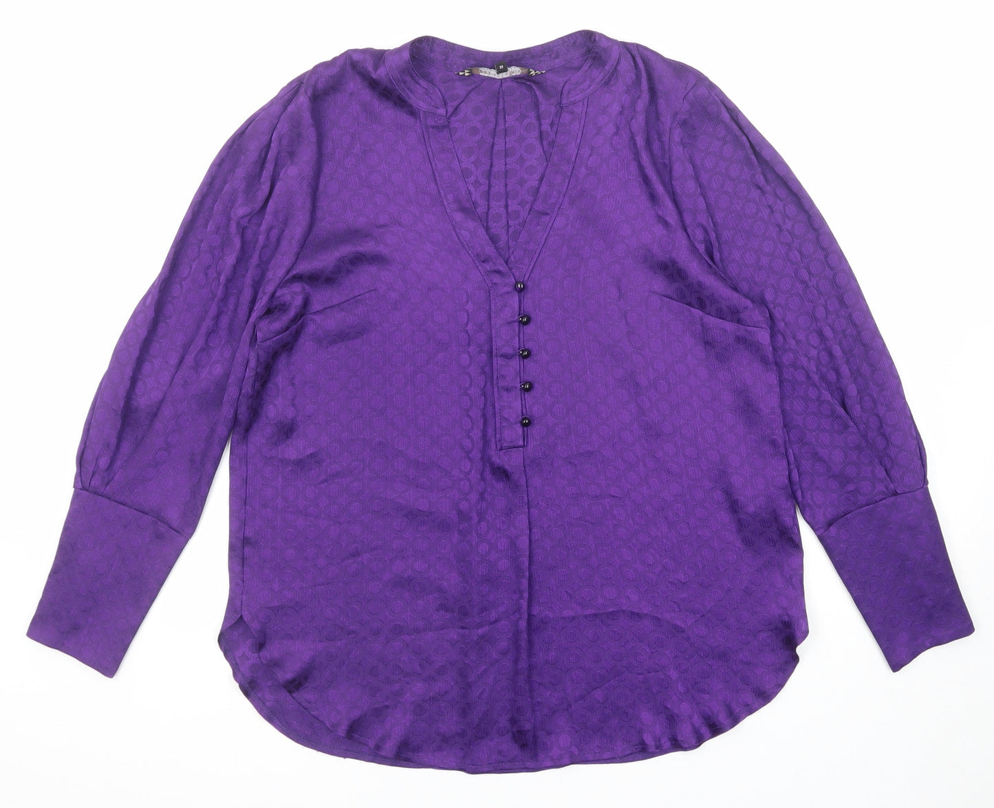 Womens UK Size 12 Principles Purple Basic Blouse