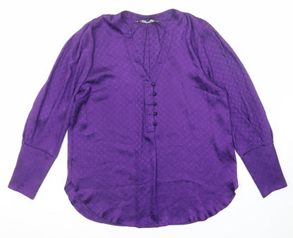 Womens UK Size 12 Principles Purple Basic Blouse
